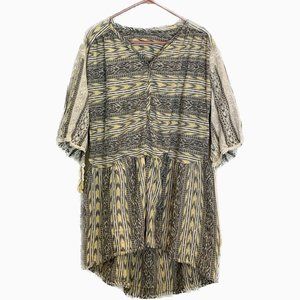 Free People New Romantics Dress with Lace Detail, Keyhole Back, Size L